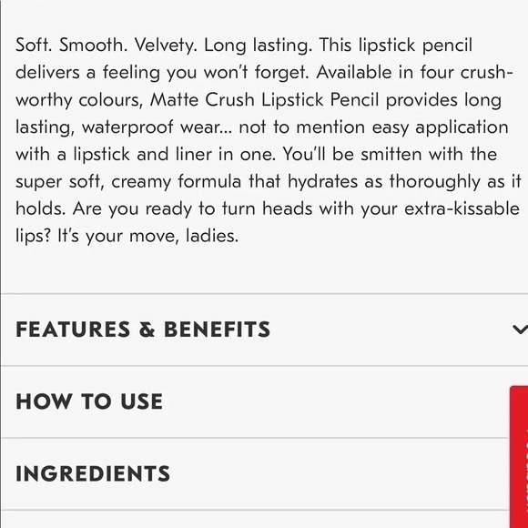 Vasanti matte crush lipstick pencil - Picture 3 of 11